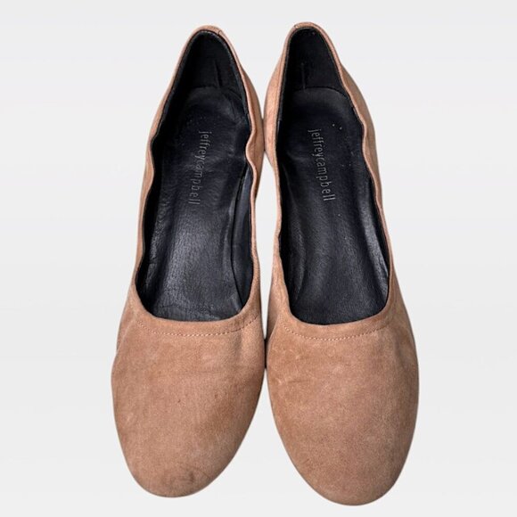 Jeffrey Campbell Brown Suede Block Low Heel Pump Shoe Size 10 - Picture 3 of 12